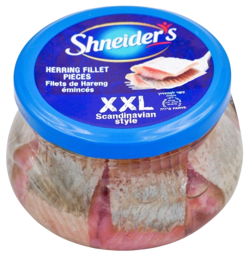 KOSHER HERRING FILLET SCANDINAVIAN STYLE XXL IN OIL  260 GR.