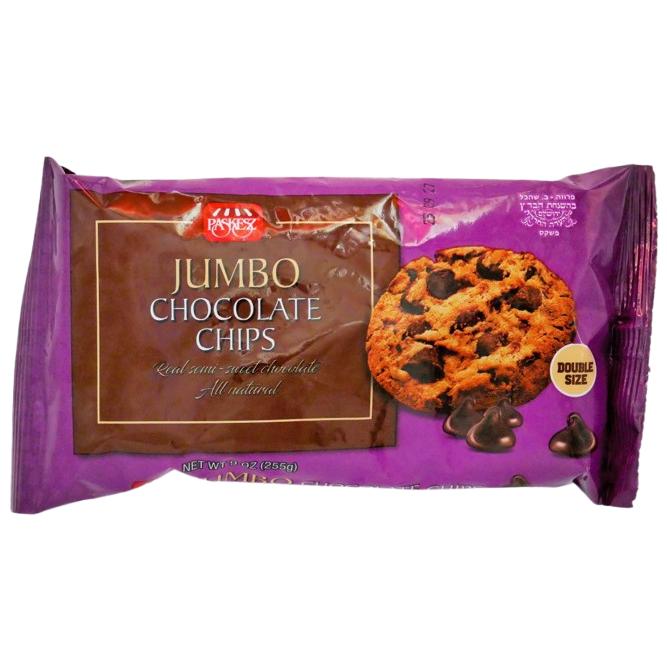 KOSHER JUMBO CHOCOLATE CHIPS PASKESZ 255 GR.