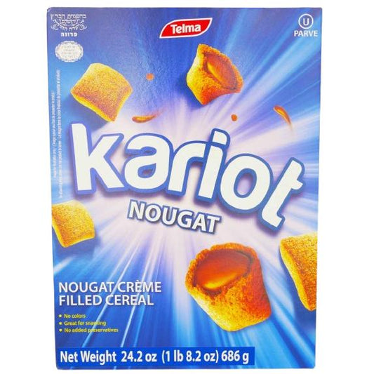 KOSHER KARIOT NOUGAT CREAM FILLED CEREAL 686 GR.