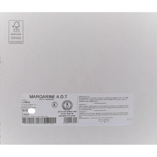 KOSHER MARGARINE ADIET PASTRY 6 X 2 KG.