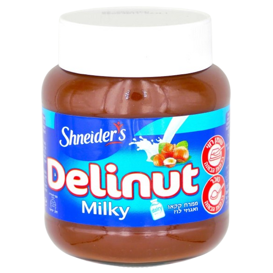 KOSHER  MILKY HAZELNUT CREAM DELINUT 400 GR.