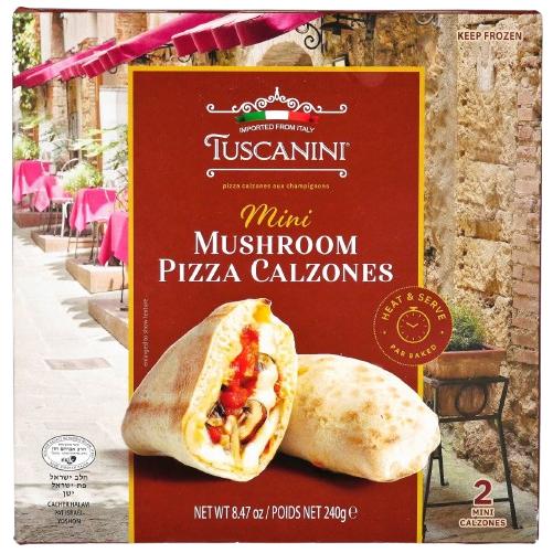 KOSHER MINI CALZONE MARGHERITA & MUSHROOM TUSCANINI 2 X 120 GR.