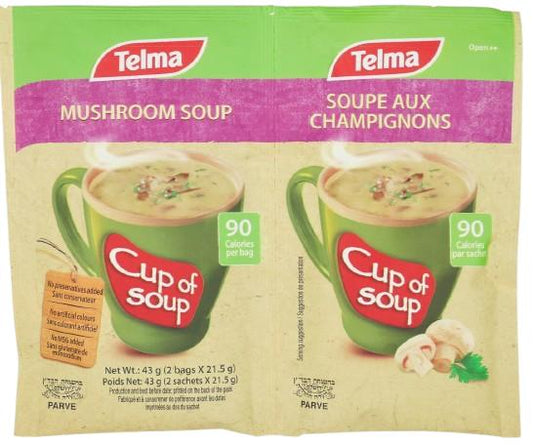 KOSHER MUSHROOM INSTANT SOUP  PARVE TELMA 43 GR.