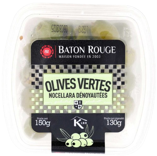 KOSHER NOCELLARA PITTED OLIVES BR 150 GR.
