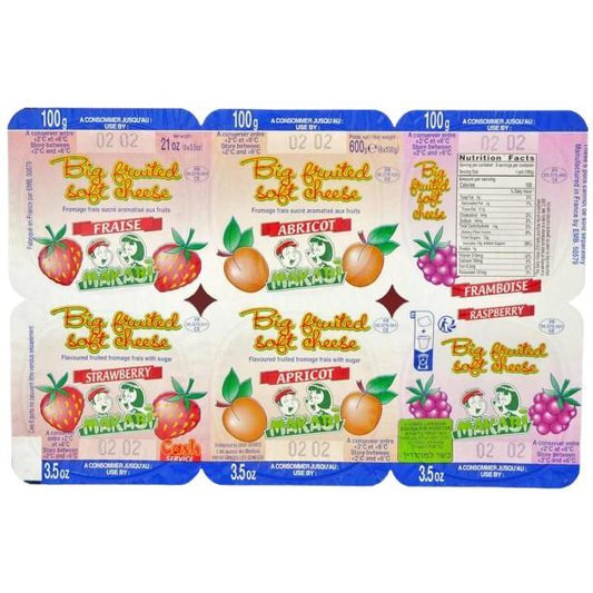 KOSHER PETIT SUISSE FRUITS 6 X 60 GR.