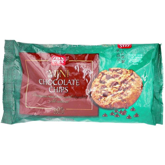 KOSHER PREMIUM MINI CHOCOLATE CHIPS 60% PASKESZ 255 GR.