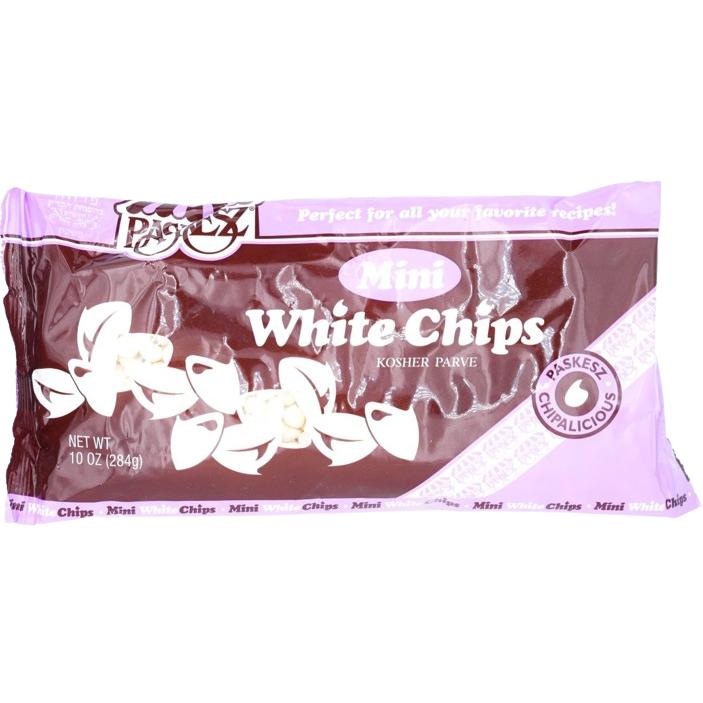 KOSHER PREMIUM MINI WHITE CHOCOLATE CHIPS PASKESZ 284 GR.