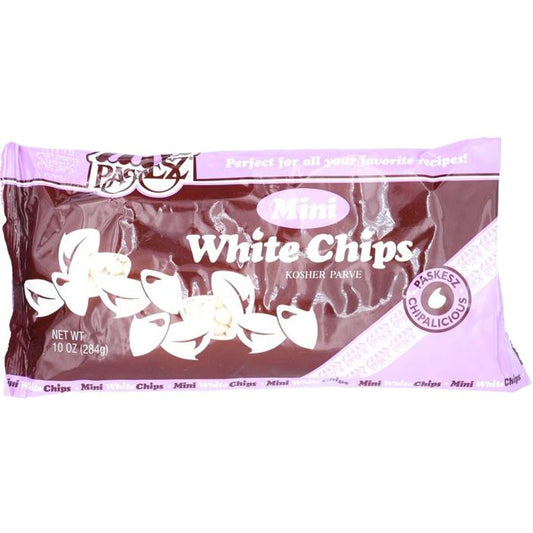 KOSHER PREMIUM MINI WHITE CHOCOLATE CHIPS PASKESZ 284 GR.