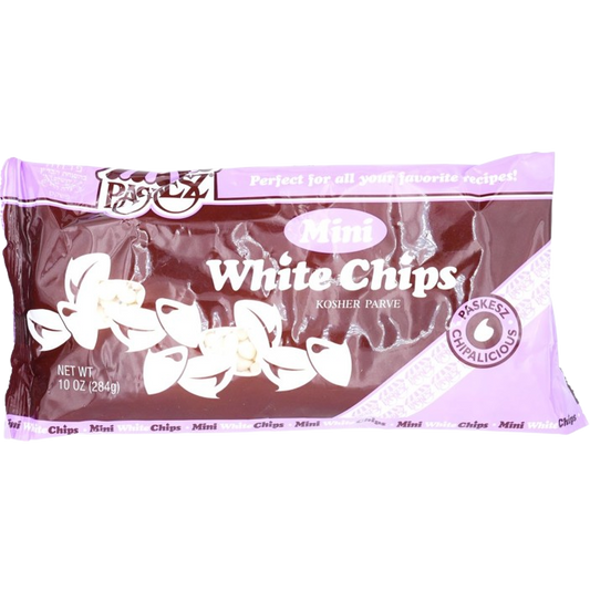 KOSHER PREMIUM MINI WHITE CHOCOLATE CHIPS PASKESZ 284 GR.