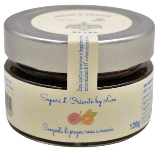 KOSHER RED PLUM & ORANGE FRUIT PRESERVE BY LEA 120 GR.