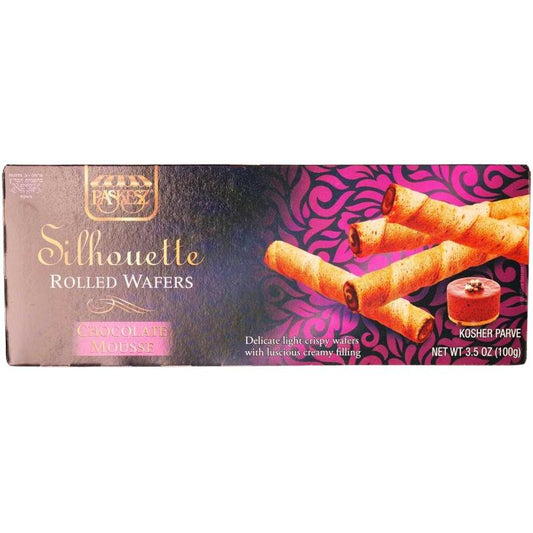 KOSHER ROLLED WAFER CHOCOLATE MOUSSE SILHOUETTE  100 GR.