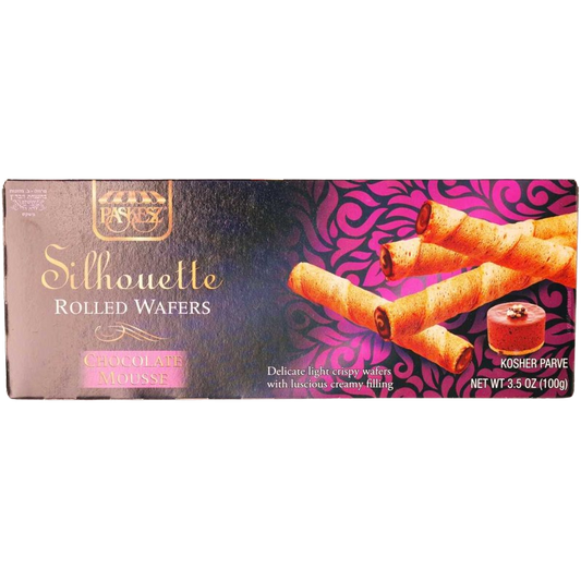 KOSHER ROLLED WAFER CHOCOLATE MOUSSE SILHOUETTE  100 GR.