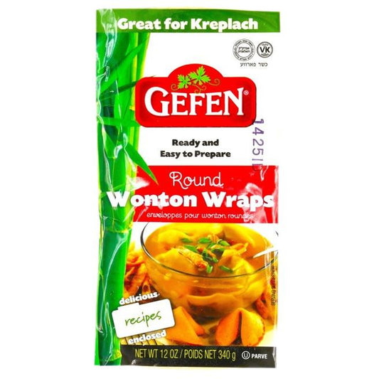 KOSHER ROUND WONTON WRAPS GEFEN 340 GR. 