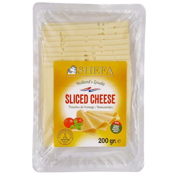 KOSHER SLICED GOUDA SHEFA 200 GR.