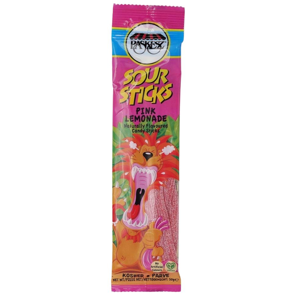 KOSHER SOUR STICKS PINK LEMONADE PASKESZ 50 GR.