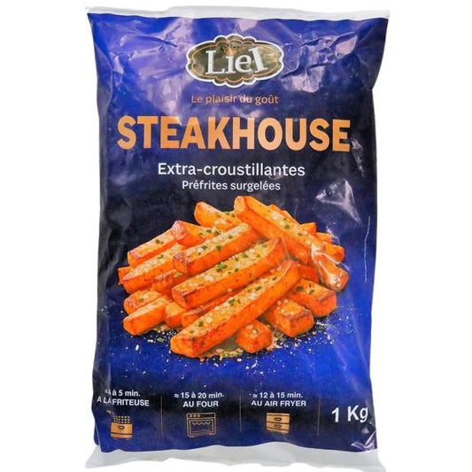 KOSHER STEAKHOUSE CUT FRENCH FRIES LIEL KLP 1 KG. 