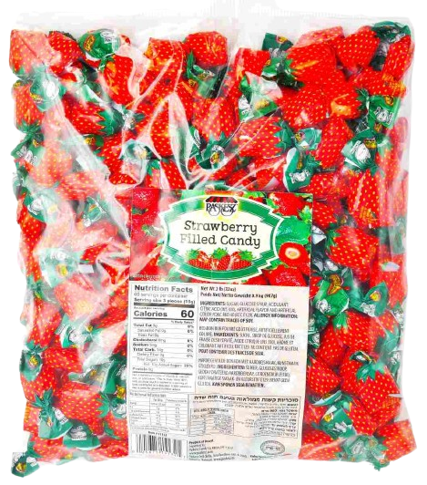 KOSHER STRAWBERRY FILLED CANDY PASKESZ 907 GR.