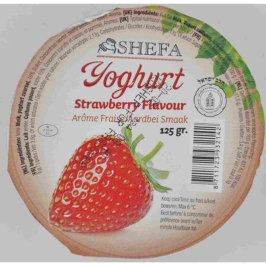 KOSHER STRAWBERRY YOGURT SHEFA 125 GR.