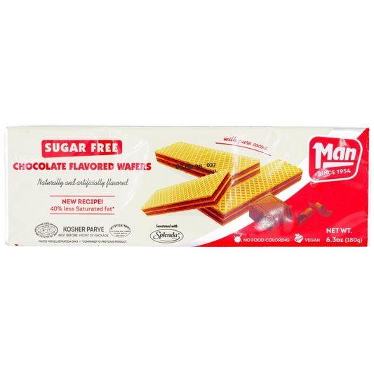 KOSHER SUGAR FREE CHOCOLATE WAFERS  180 GR.
