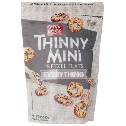 KOSHER THINNY MINI PRETZEL FLAT EVERYTHING 200 GR.