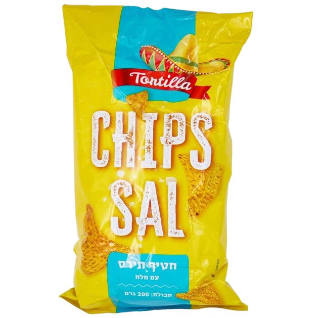 KOSHER TORTILLA CHIPS SALTED EN 200 GR.
