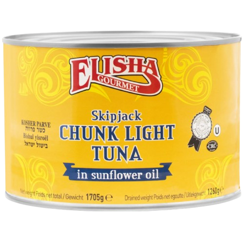 KOSHER TUNA IN SUNFLOWER OIL  ELISHA CRC 1,705 KG.