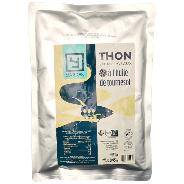 KOSHER TUNA IN VEGETABLE OIL KLP VL 1 KG.