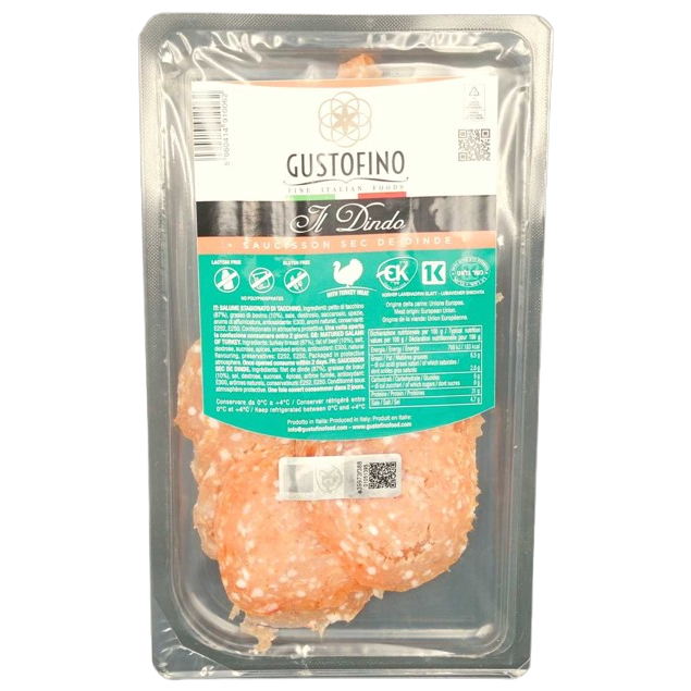KOSHER TURKEY BRESAOLA SALAMI  GF SL 80 GR.