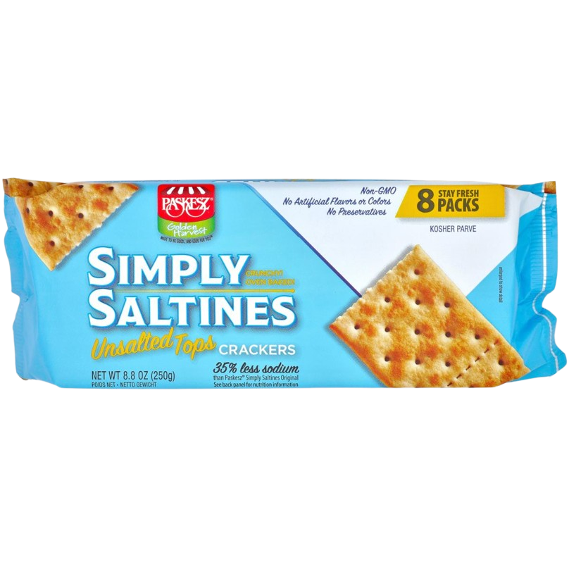KOSHER UNSALTED CRACKER SIMPLY SALTINES 250 GR.