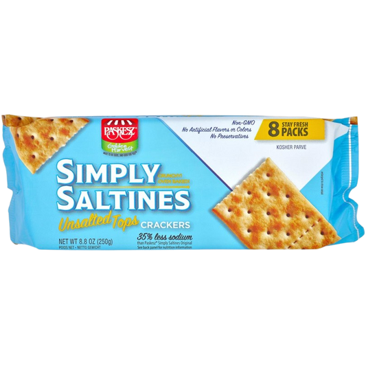 KOSHER UNSALTED CRACKER SIMPLY SALTINES 250 GR.
