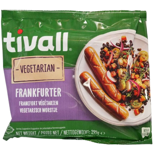 KOSHER VEGAN FRANKFURTER TIVALL 297 GR.