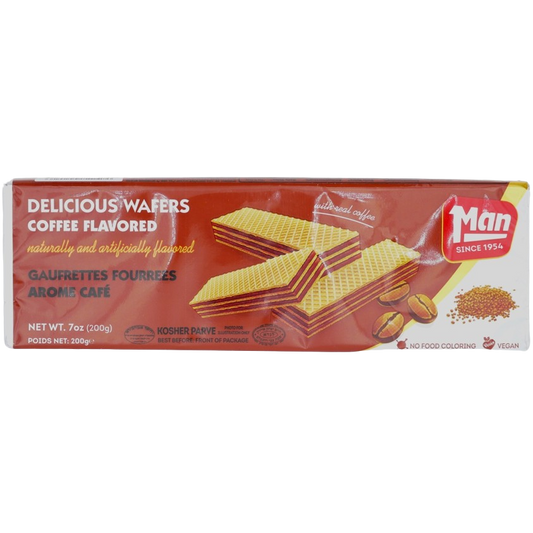 KOSHER WAFERS COFFEE FLAVORED MAN 200 GR.