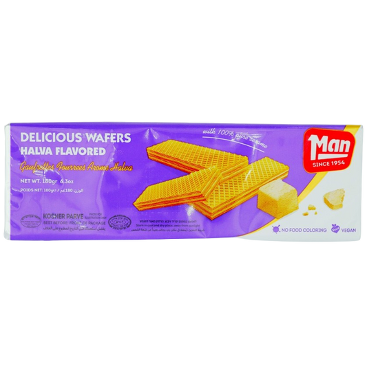 KOSHER WAFERS HALVA FLAVORED MAN 180 GR.