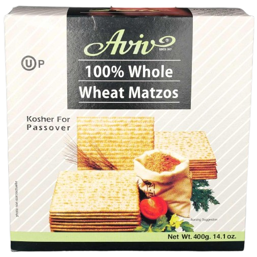 KOSHER WHOLE WHEAT MATZA AVIV 400 GR.