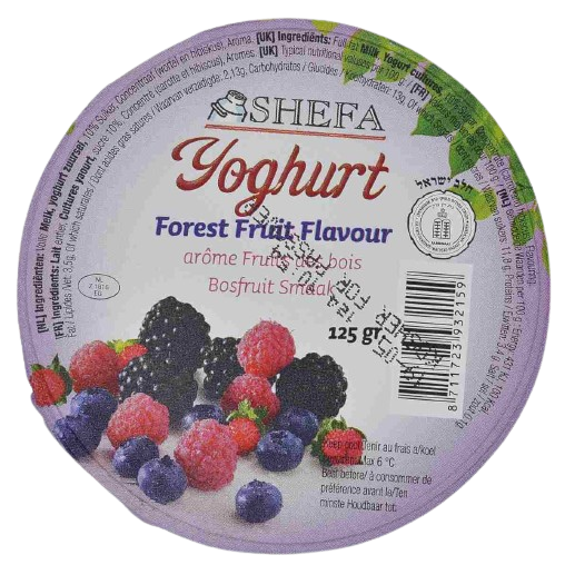 KOSHER YOGURT FORREST FRUIT SHEFA 125 GR.