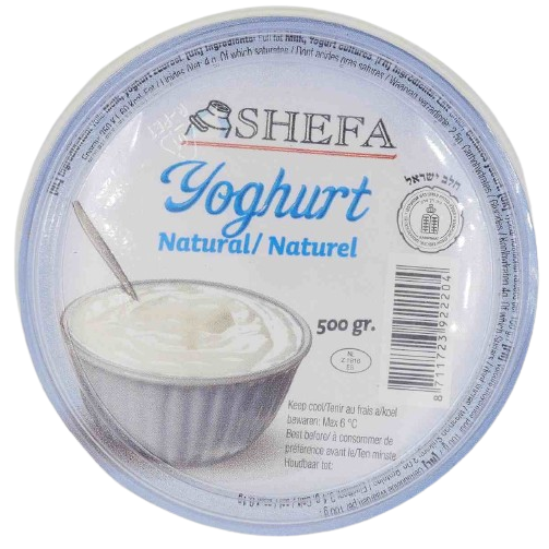 KOSHER YOGURT NATURAL SHEFA 500 GR.