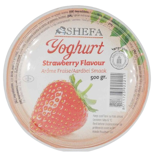 KOSHER YOGURT STRAWBERRY SHEFA 500 GR.