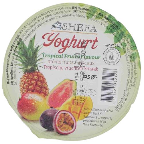 KOSHER YOGURT TROPICAL FRUITS SHEFA 125 GR.
