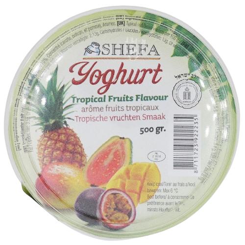 KOSHER YOGURT TROPICAL FRUIT SHEFA  500 GR.
