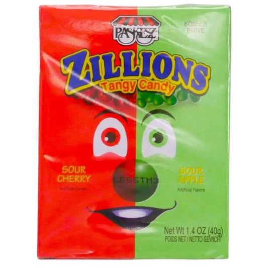 KOSHER ZILLIONS TANGY CANDY CHERRY & APPLE PASKESZ 40 GR.