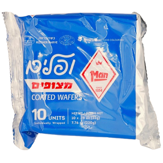 MAN KOSHER CHOCOLATE COATED WAFERS 10 X 22 GR