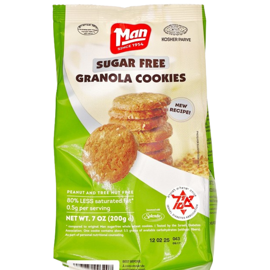MAN SUGAR FREE KOSHER GRANOLA COOKIES 200 GR.