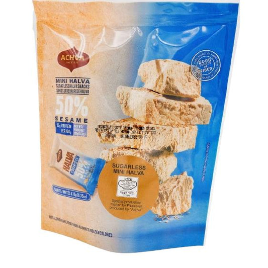 MINI HALVA SNACK SUGARFREE 3 FLAVOUR ACHVA KLP 150 GR.