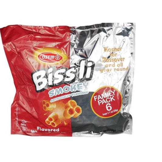 OSEM BISSLI SMOKEY KOSHER  SNACK KLP 6 X 28 GR.
