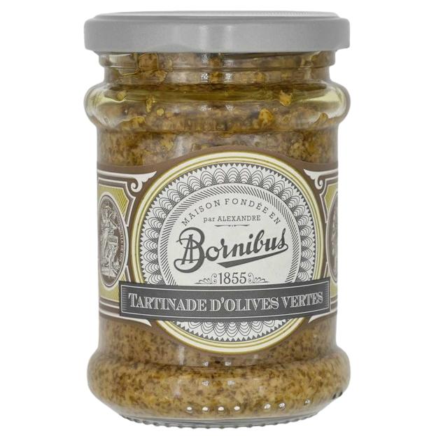KOSHER GREEN OLIVES TARTINADE BORNIBUS 240 GR.