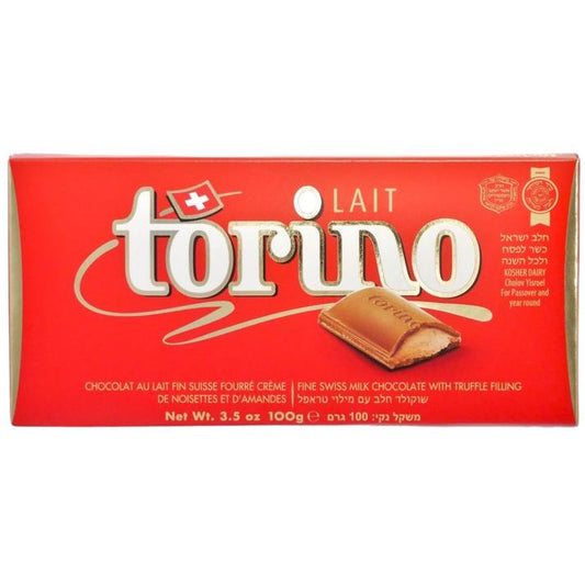 TORINO LAIT CAMILLE BLOCH KOSHER SWISS CHOCOLATE 100 GR.