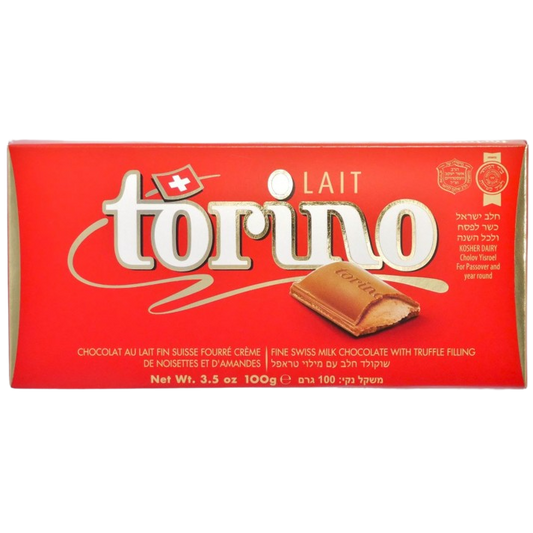 TORINO LAIT CAMILLE BLOCH KOSHER SWISS CHOCOLATE 100 GR.