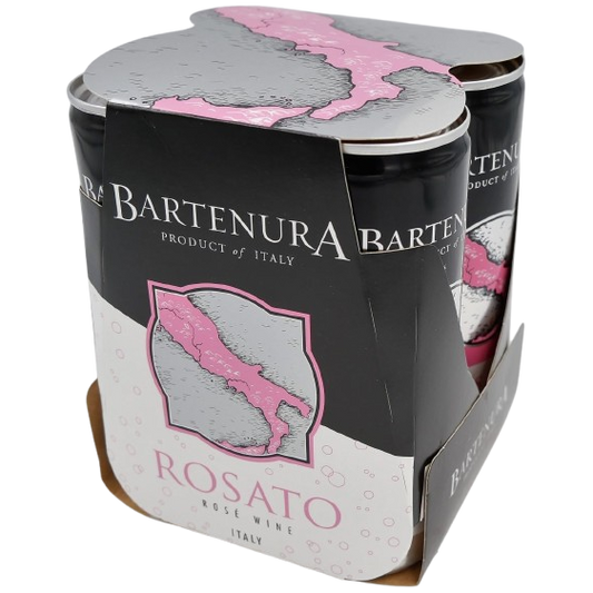 KOSHER ROSE WINE BARTENURA 4 CANS OF 250 ML Sparkling Wine