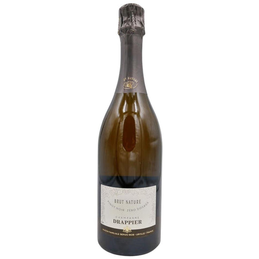 CHAMPAGNE KOSHER DRAPPIER BRUT NATURE PINOT NOIR ZERO DOSAGE 750 ML.