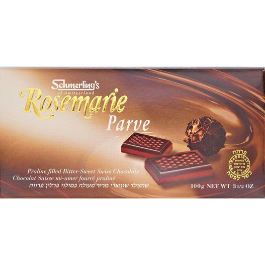 ROSEMARIE PARVE 100 GR. SHMERLING KOSHER SWISS CHOCOLATE